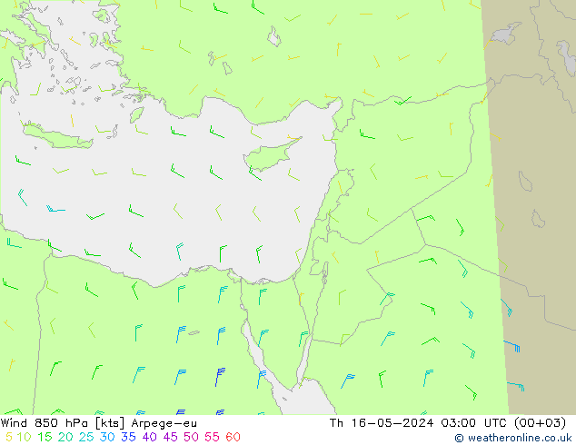  850 hPa Arpege-eu  16.05.2024 03 UTC