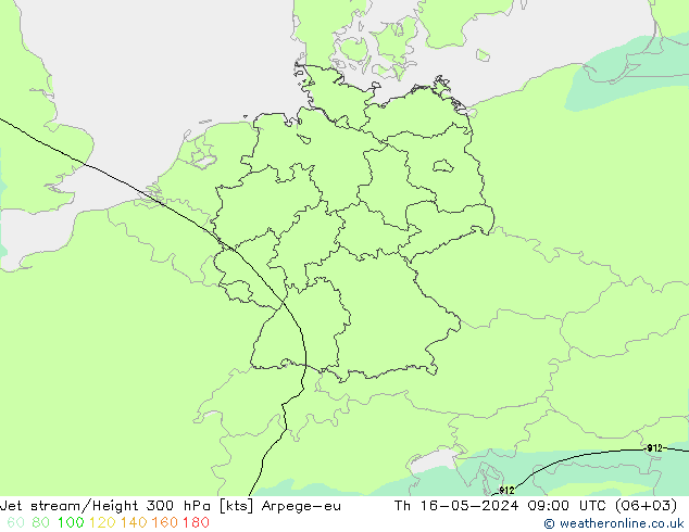 高速氣流 Arpege-eu 星期四 16.05.2024 09 UTC