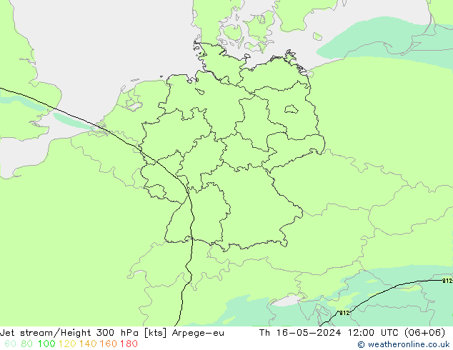 高速氣流 Arpege-eu 星期四 16.05.2024 12 UTC