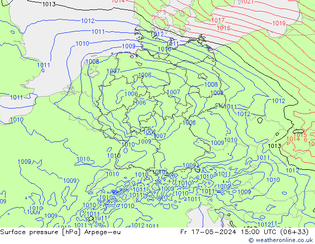 Yer basıncı Arpege-eu Cu 17.05.2024 15 UTC