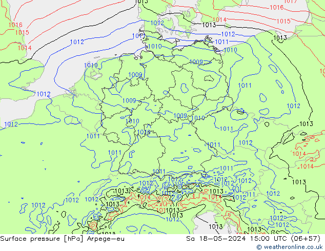 pressão do solo Arpege-eu Sáb 18.05.2024 15 UTC