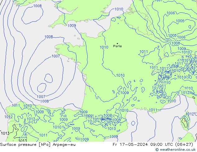 pression de l'air Arpege-eu ven 17.05.2024 09 UTC