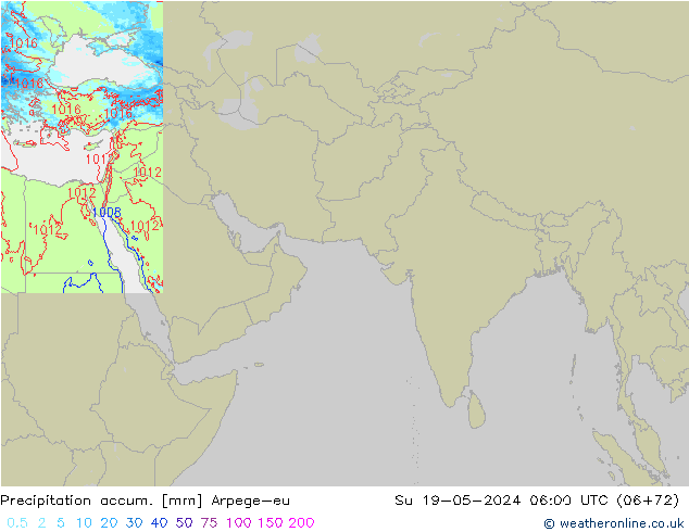 Precipitation accum. Arpege-eu Вс 19.05.2024 06 UTC