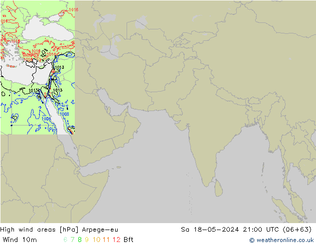 High wind areas Arpege-eu Sa 18.05.2024 21 UTC