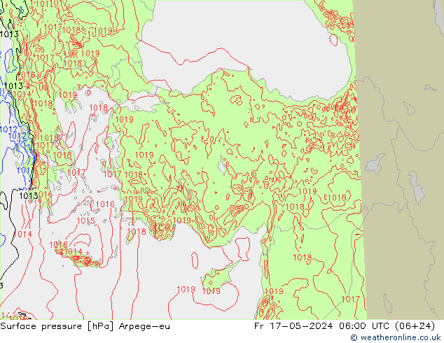 ciśnienie Arpege-eu pt. 17.05.2024 06 UTC