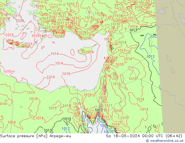 pressão do solo Arpege-eu Sáb 18.05.2024 00 UTC