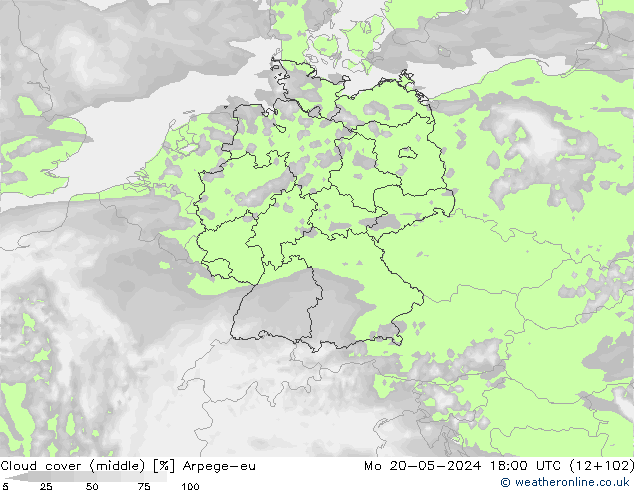 nuvens (médio) Arpege-eu Seg 20.05.2024 18 UTC