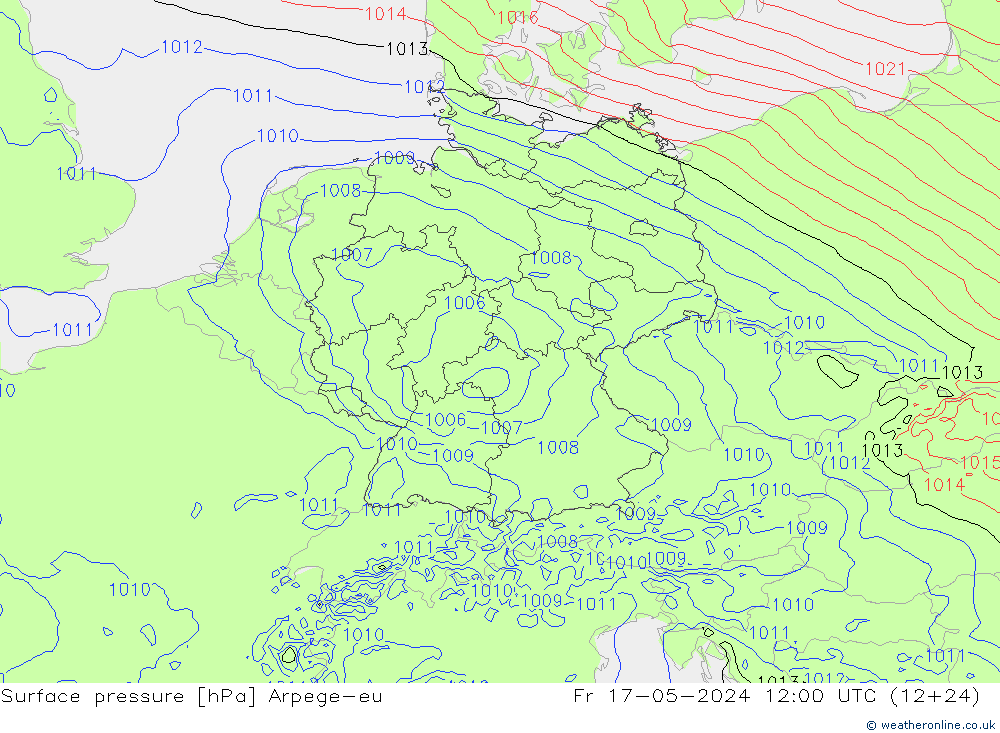 Bodendruck Arpege-eu Fr 17.05.2024 12 UTC