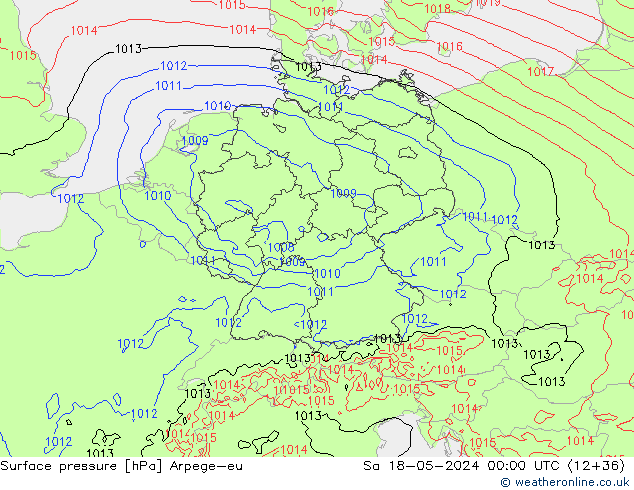 Bodendruck Arpege-eu Sa 18.05.2024 00 UTC