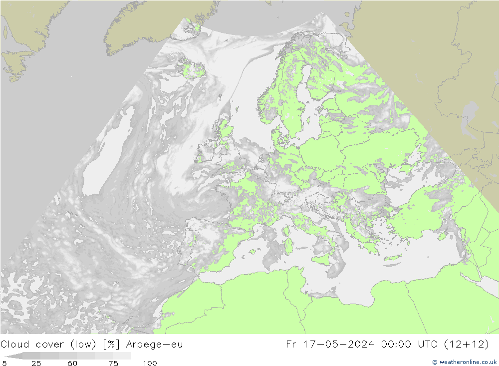 Nubi basse Arpege-eu ven 17.05.2024 00 UTC