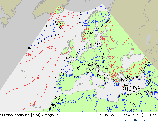 Bodendruck Arpege-eu So 19.05.2024 06 UTC