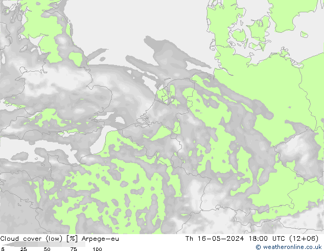 云 (低) Arpege-eu 星期四 16.05.2024 18 UTC