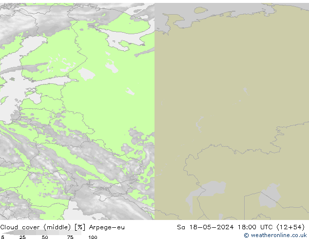 nuvens (médio) Arpege-eu Sáb 18.05.2024 18 UTC