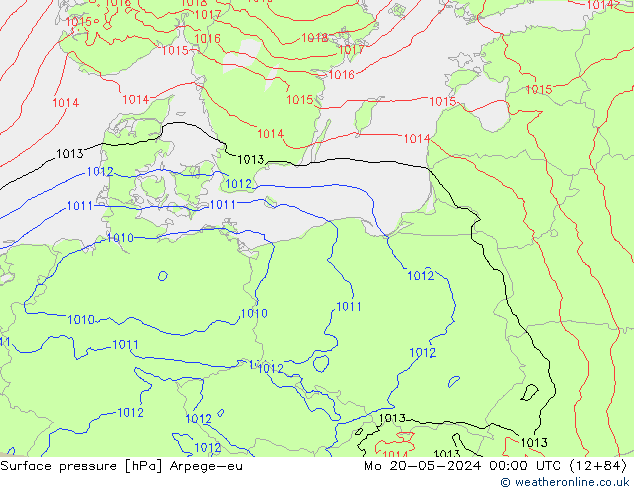 Yer basıncı Arpege-eu Pzt 20.05.2024 00 UTC