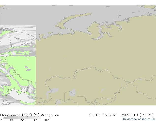 Bewolking (Hoog) Arpege-eu zo 19.05.2024 12 UTC