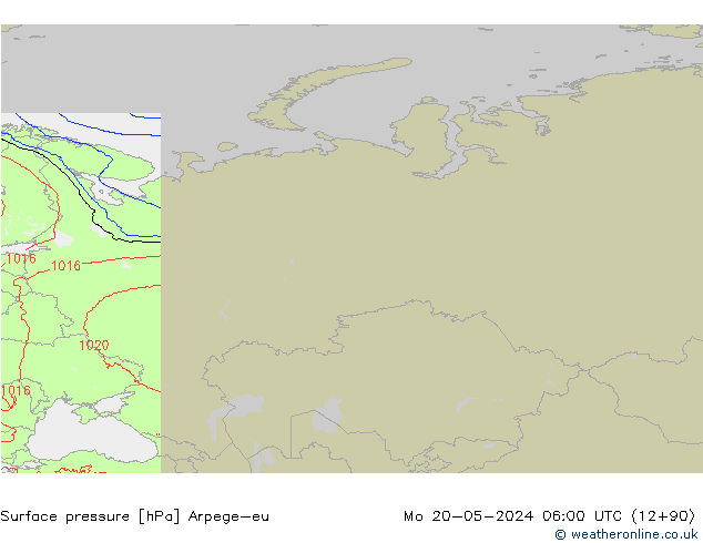 Yer basıncı Arpege-eu Pzt 20.05.2024 06 UTC