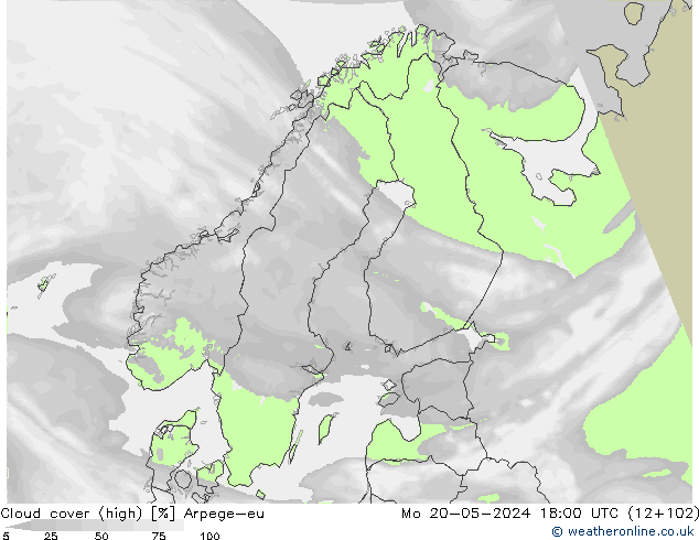 Bulutlar (yüksek) Arpege-eu Pzt 20.05.2024 18 UTC