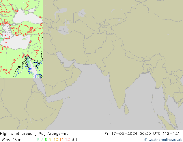 Windvelden Arpege-eu vr 17.05.2024 00 UTC