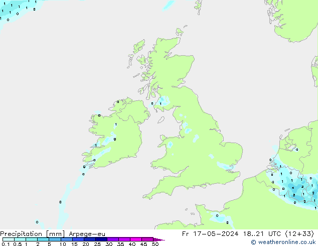 Precipitation Arpege-eu Fr 17.05.2024 21 UTC