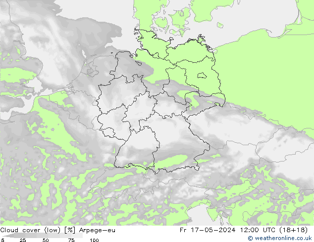 Bulutlar (düşük) Arpege-eu Cu 17.05.2024 12 UTC