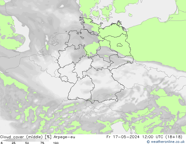 Nubes medias Arpege-eu vie 17.05.2024 12 UTC