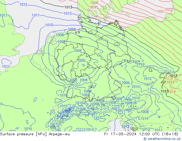 Yer basıncı Arpege-eu Cu 17.05.2024 12 UTC