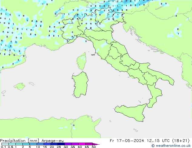 Yağış Arpege-eu Cu 17.05.2024 15 UTC