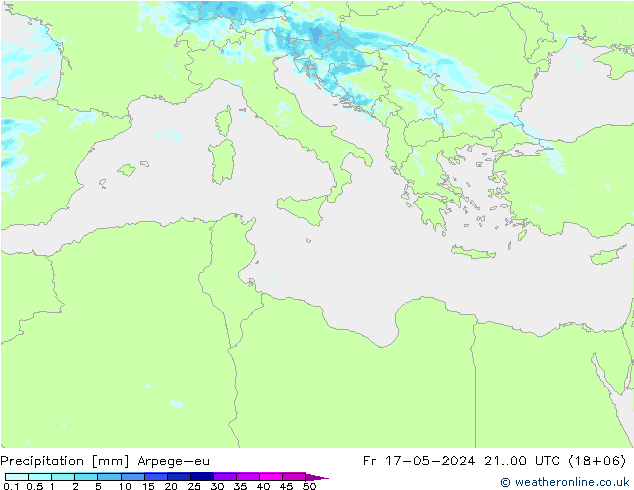 Precipitation Arpege-eu Fr 17.05.2024 00 UTC