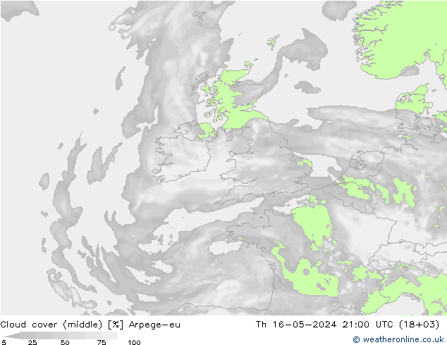 Bewolking (Middelb.) Arpege-eu do 16.05.2024 21 UTC