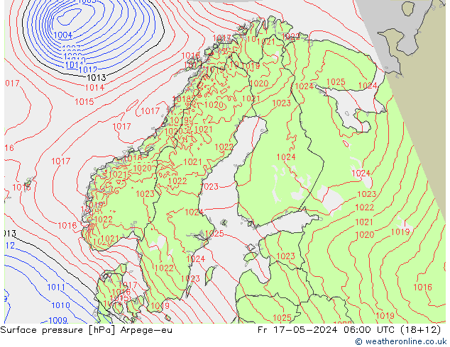 Bodendruck Arpege-eu Fr 17.05.2024 06 UTC