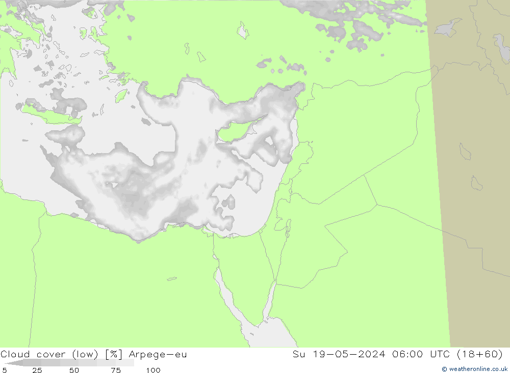Nuages (bas) Arpege-eu dim 19.05.2024 06 UTC