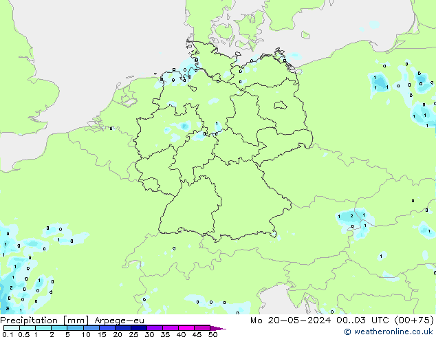 Yağış Arpege-eu Pzt 20.05.2024 03 UTC