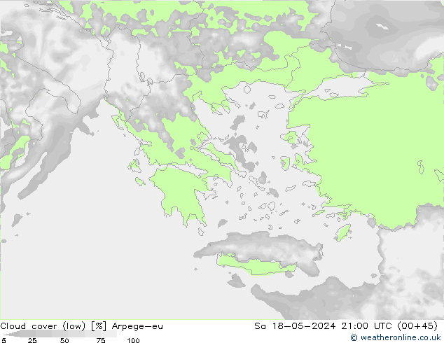 облака (низкий) Arpege-eu сб 18.05.2024 21 UTC