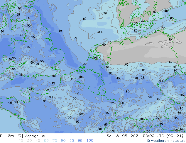 RH 2m Arpege-eu  18.05.2024 00 UTC