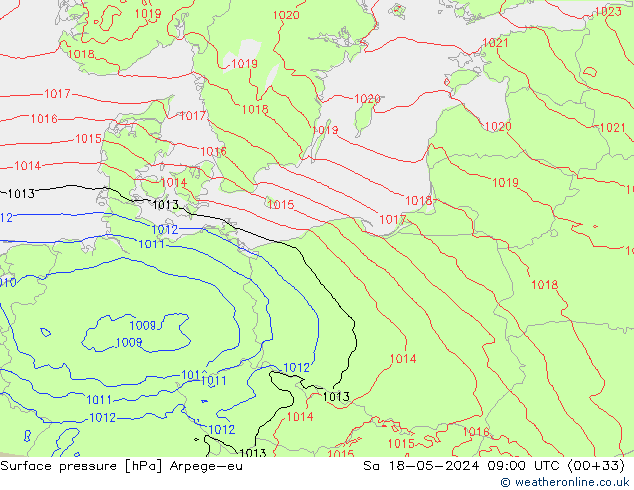 ciśnienie Arpege-eu so. 18.05.2024 09 UTC
