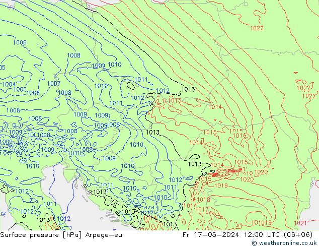 приземное давление Arpege-eu пт 17.05.2024 12 UTC