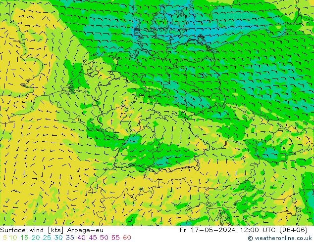风 10 米 Arpege-eu 星期五 17.05.2024 12 UTC