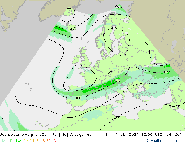 高速氣流 Arpege-eu 星期五 17.05.2024 12 UTC