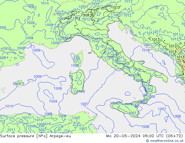 Bodendruck Arpege-eu Mo 20.05.2024 06 UTC