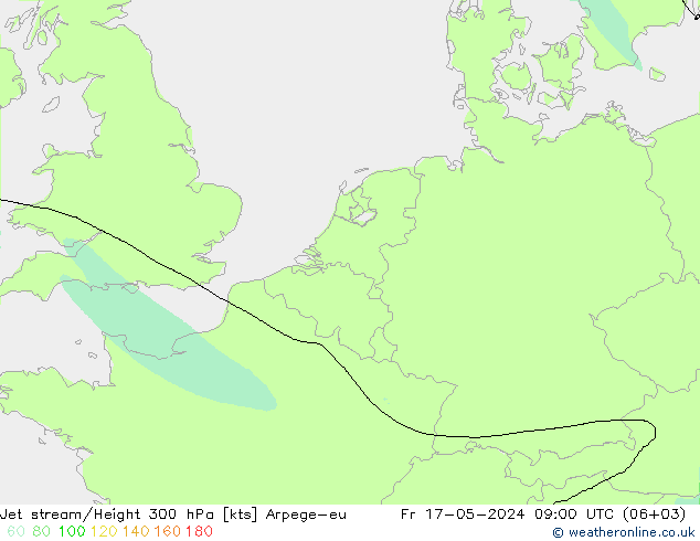 Jet Akımları Arpege-eu Cu 17.05.2024 09 UTC
