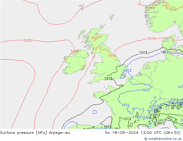 pression de l'air Arpege-eu sam 18.05.2024 12 UTC