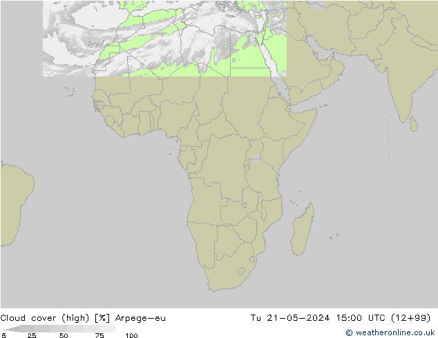 Wolken (hohe) Arpege-eu Di 21.05.2024 15 UTC