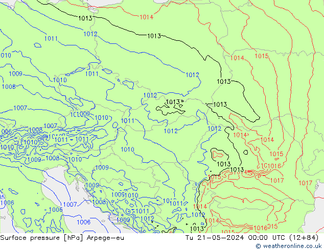 Presión superficial Arpege-eu mar 21.05.2024 00 UTC