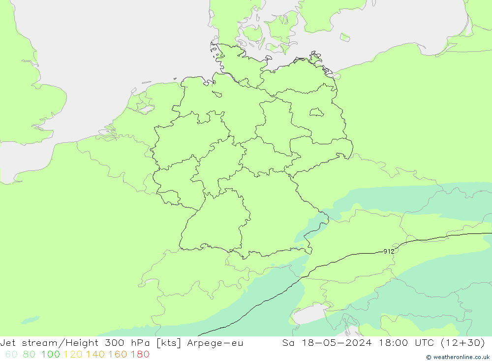 Prąd strumieniowy Arpege-eu so. 18.05.2024 18 UTC