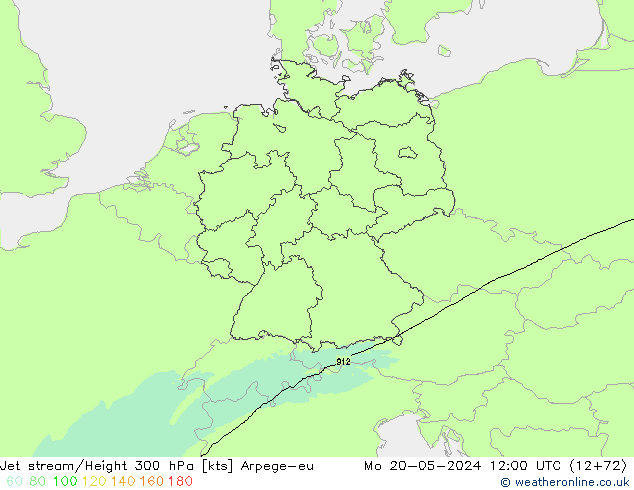 Prąd strumieniowy Arpege-eu pon. 20.05.2024 12 UTC