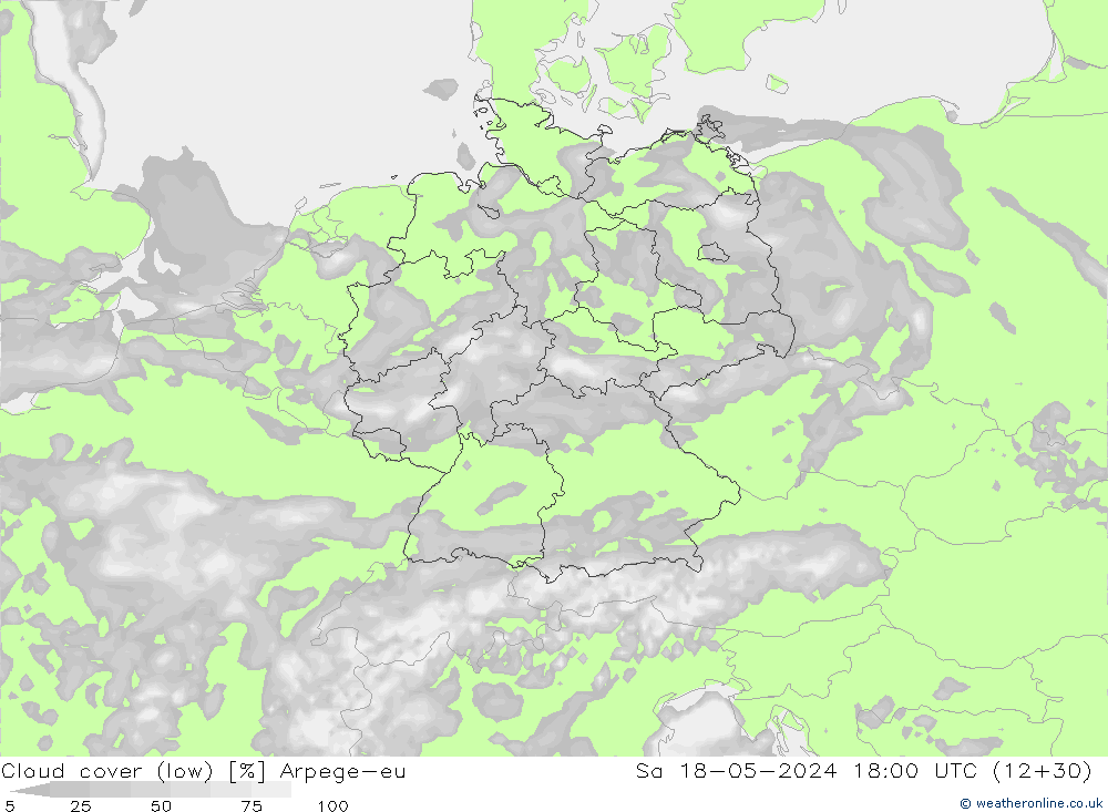 zachmurzenie (niskie) Arpege-eu so. 18.05.2024 18 UTC