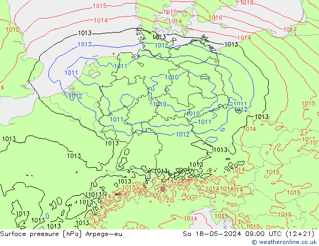 Bodendruck Arpege-eu Sa 18.05.2024 09 UTC