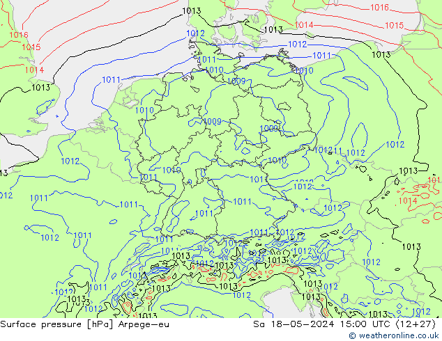 Luchtdruk (Grond) Arpege-eu za 18.05.2024 15 UTC