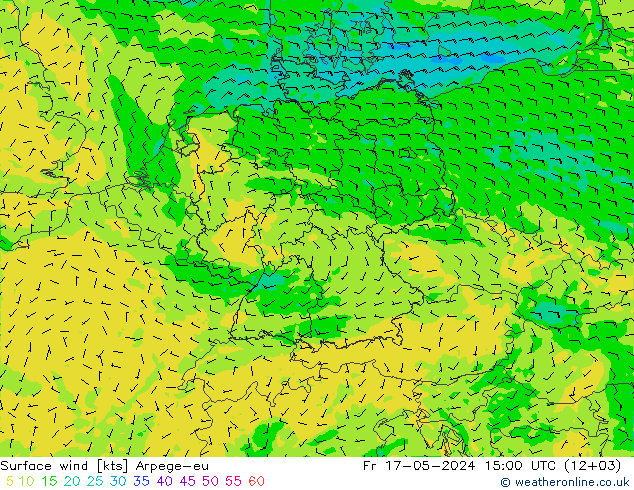 风 10 米 Arpege-eu 星期五 17.05.2024 15 UTC
