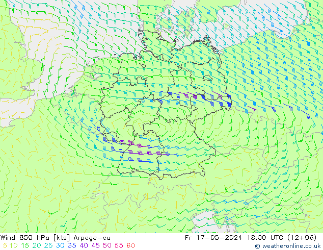 风 850 hPa Arpege-eu 星期五 17.05.2024 18 UTC